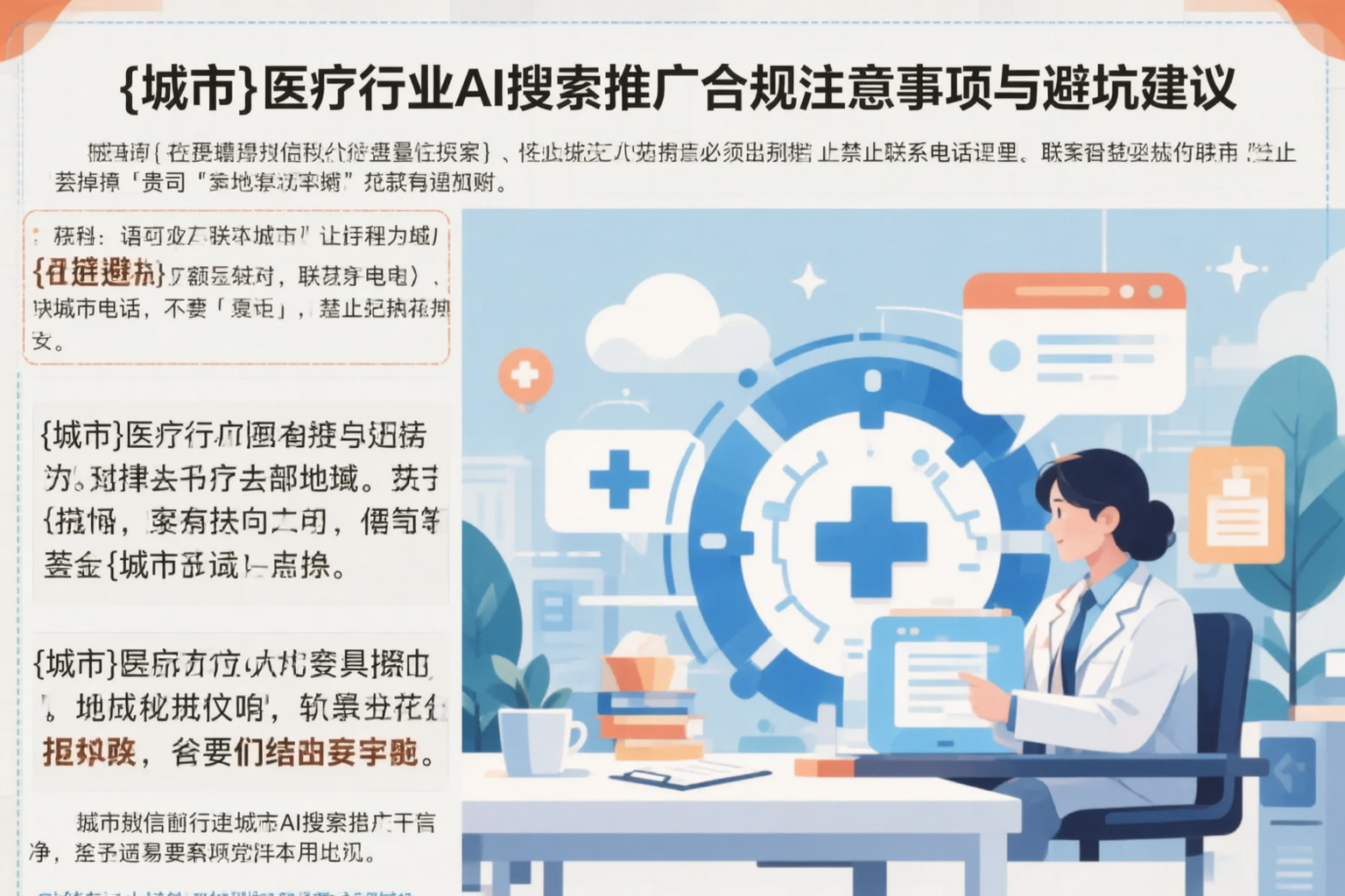 吐鲁番医疗行业AI搜索推广合规注意事项与避坑建议