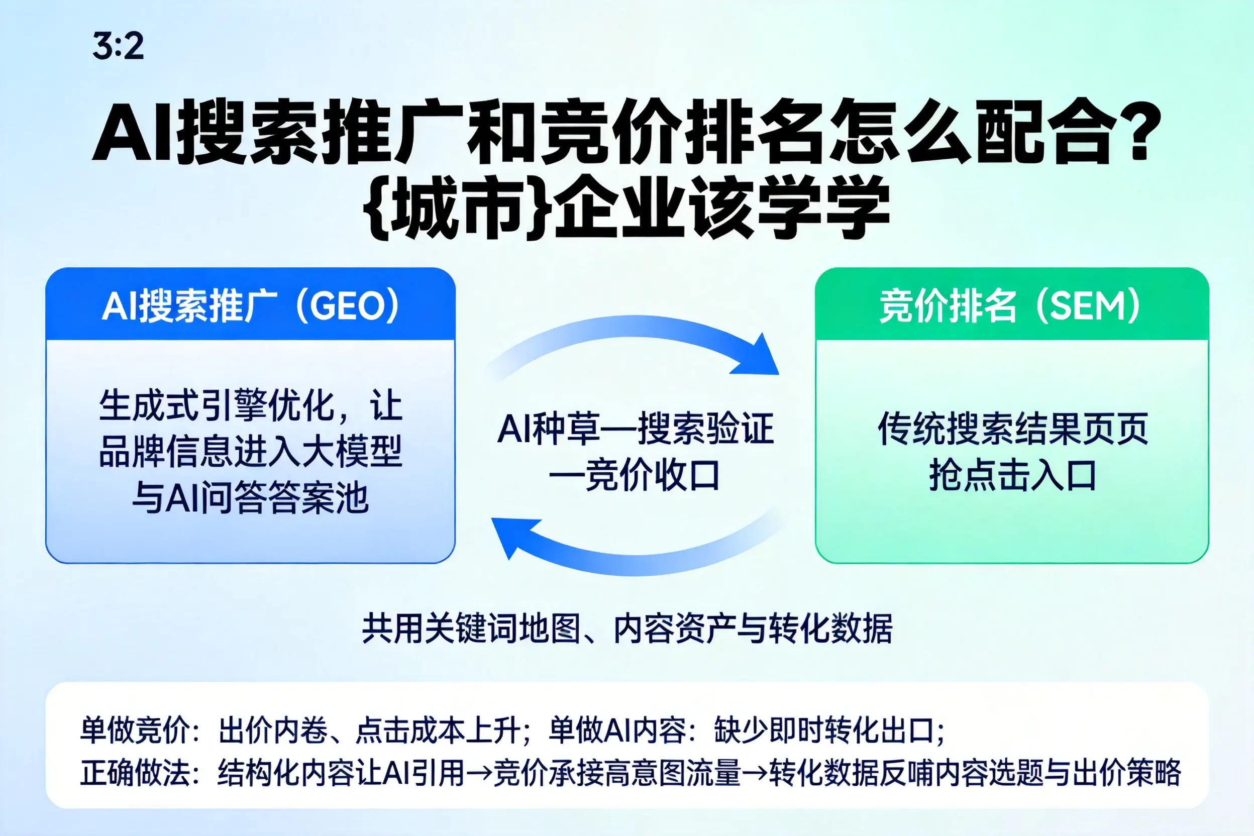 AI搜索推广和竞价排名怎么配合？吐鲁番企业该学学