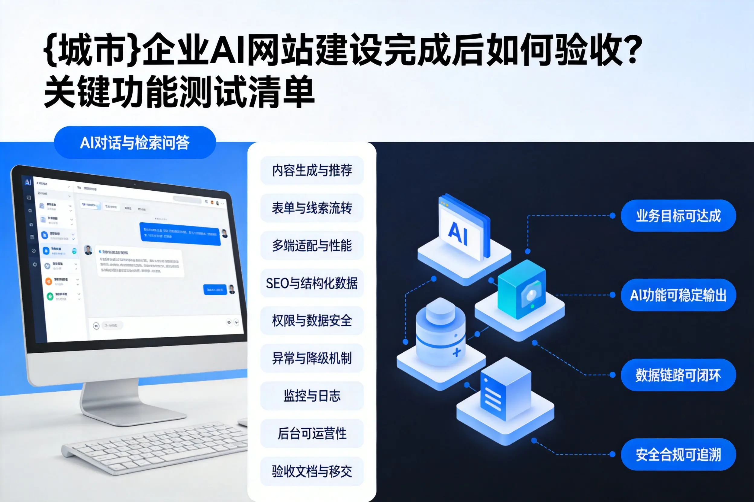 吐鲁番企业AI网站建设完成后如何验收？关键功能测试清单