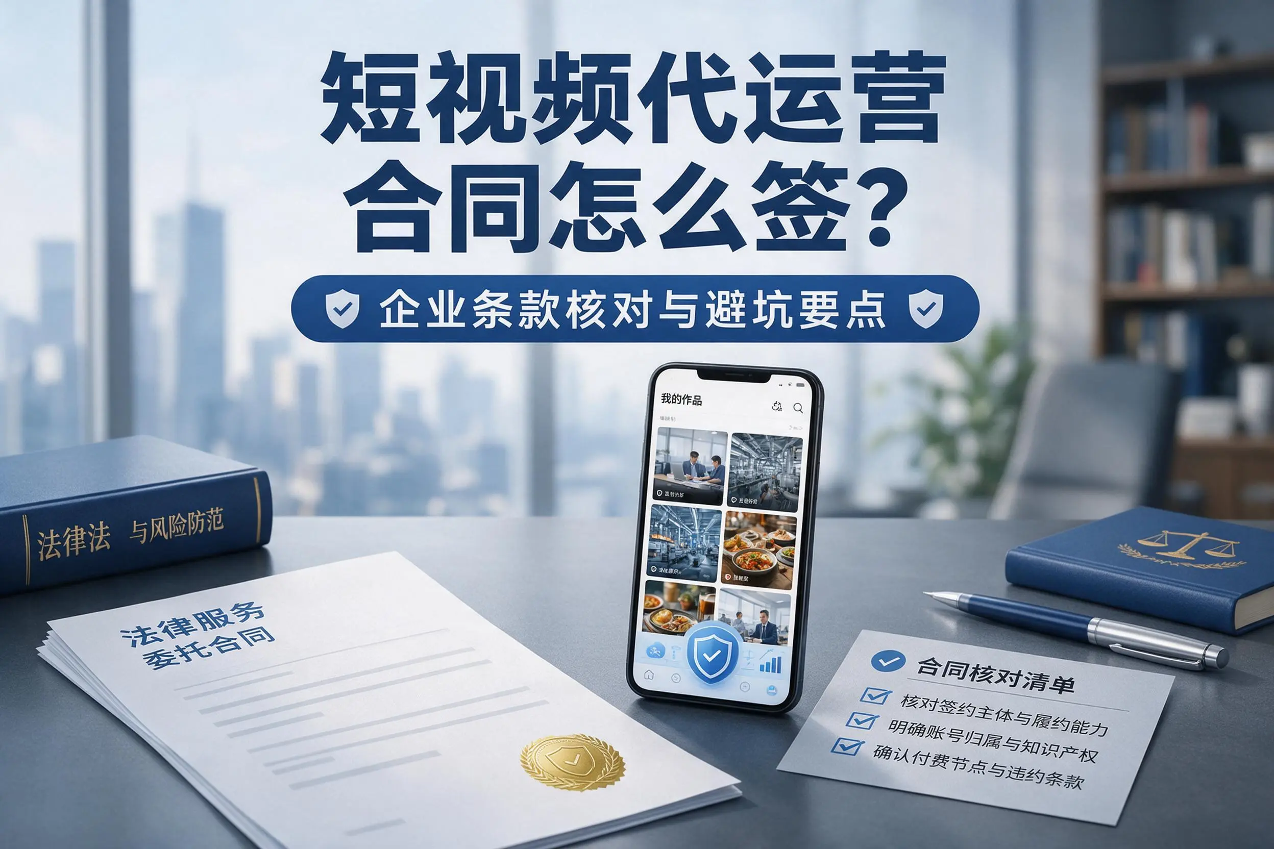 短视频代运营合同怎么签？吐鲁番企业条款核对与避坑要点