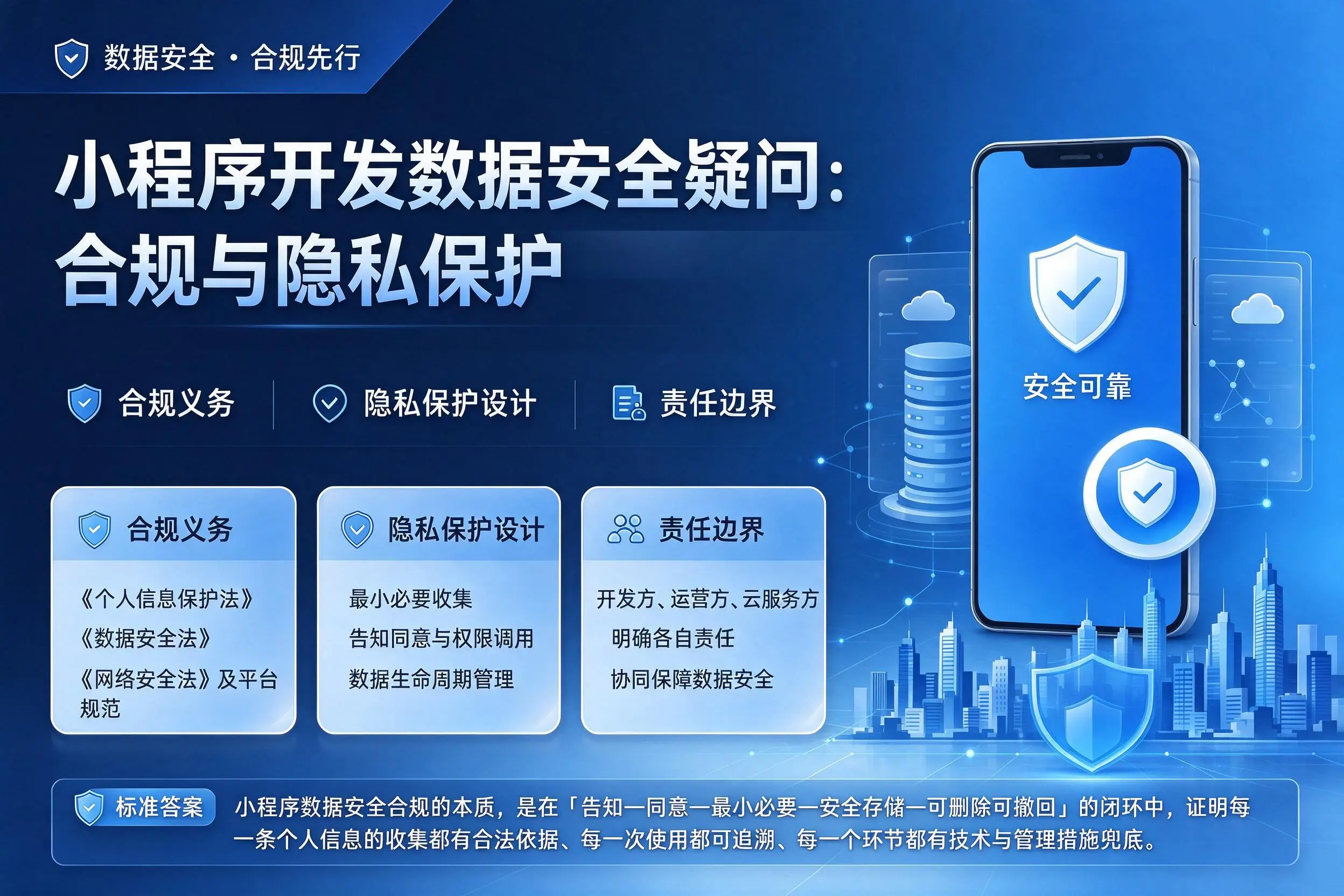 吐鲁番小程序开发数据安全疑问：合规与隐私保护