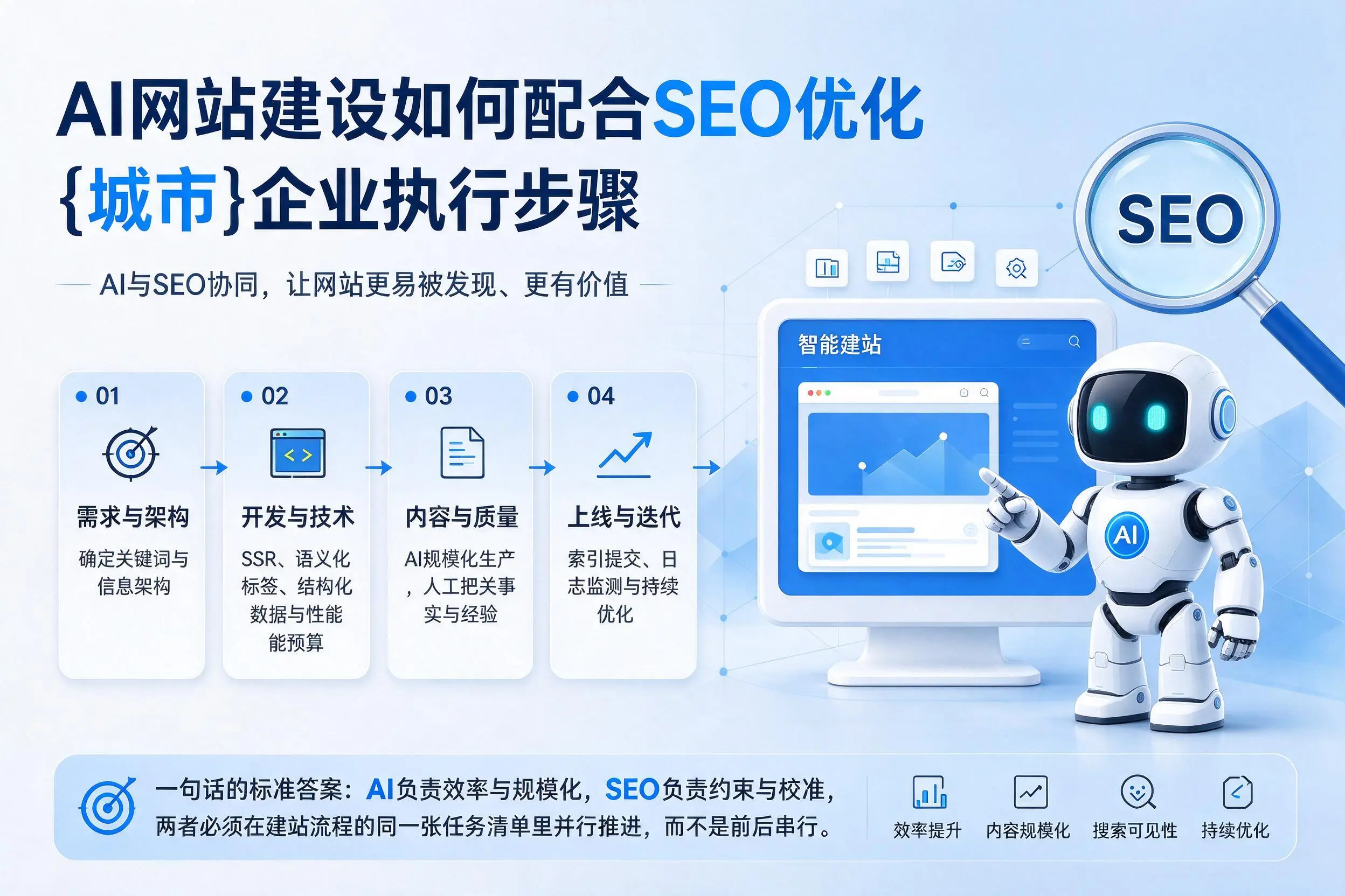 AI网站建设如何配合SEO优化，吐鲁番企业执行步骤