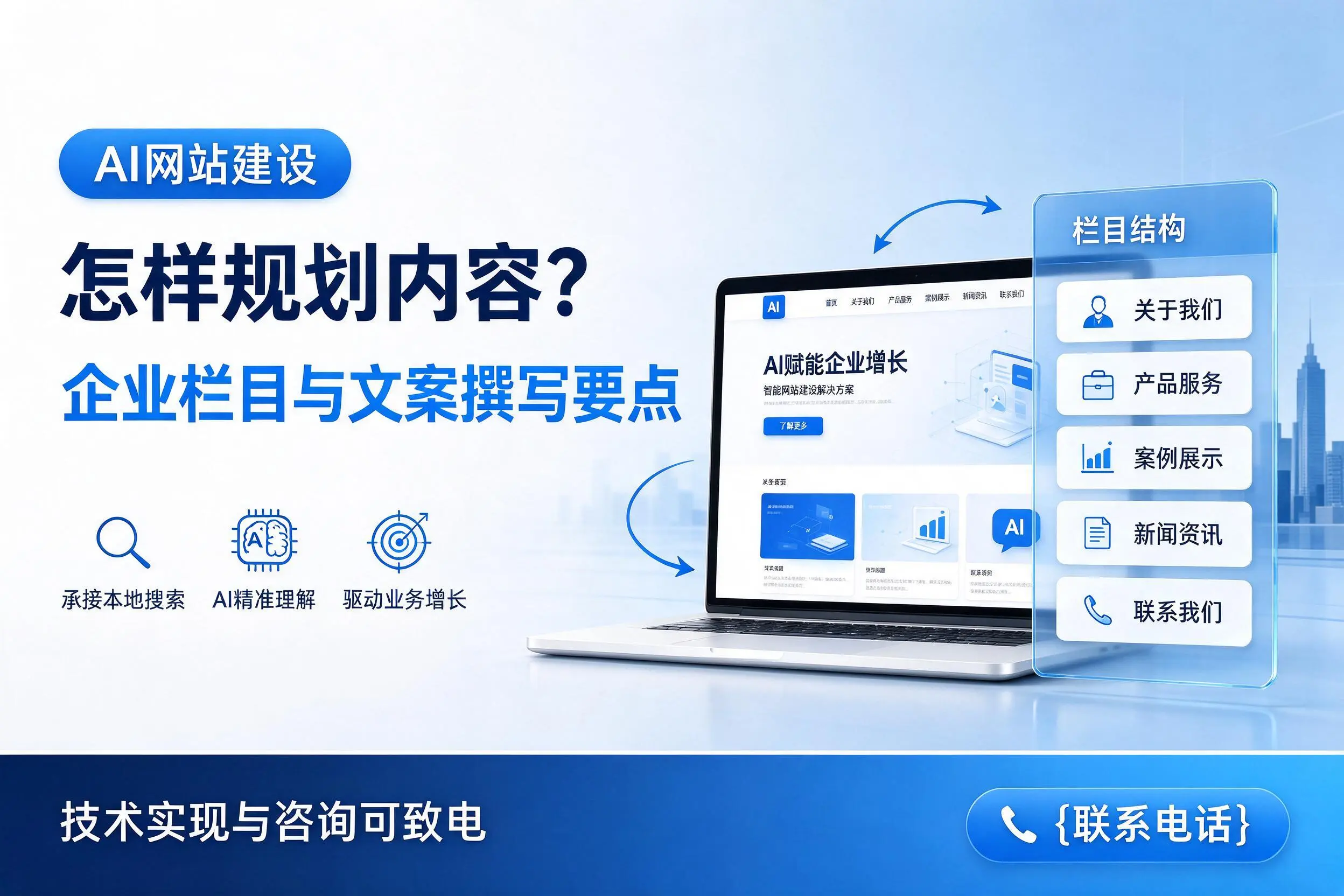 AI网站建设怎样规划内容？吐鲁番企业栏目与文案撰写要点