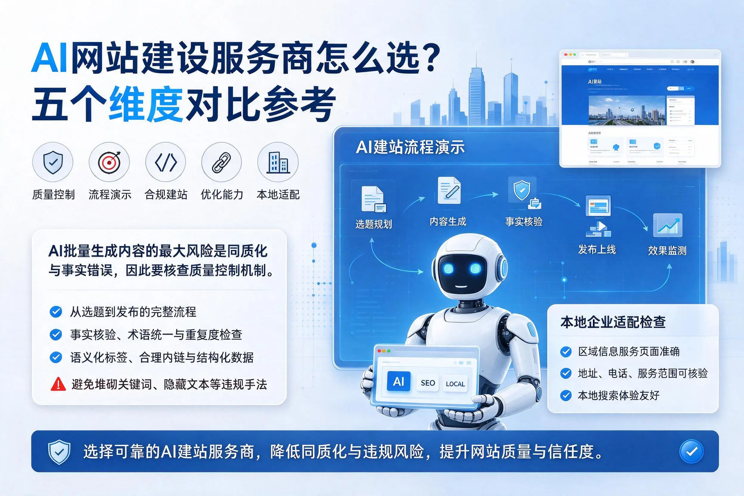 吐鲁番AI网站建设服务商怎么选?五个维度对比参考