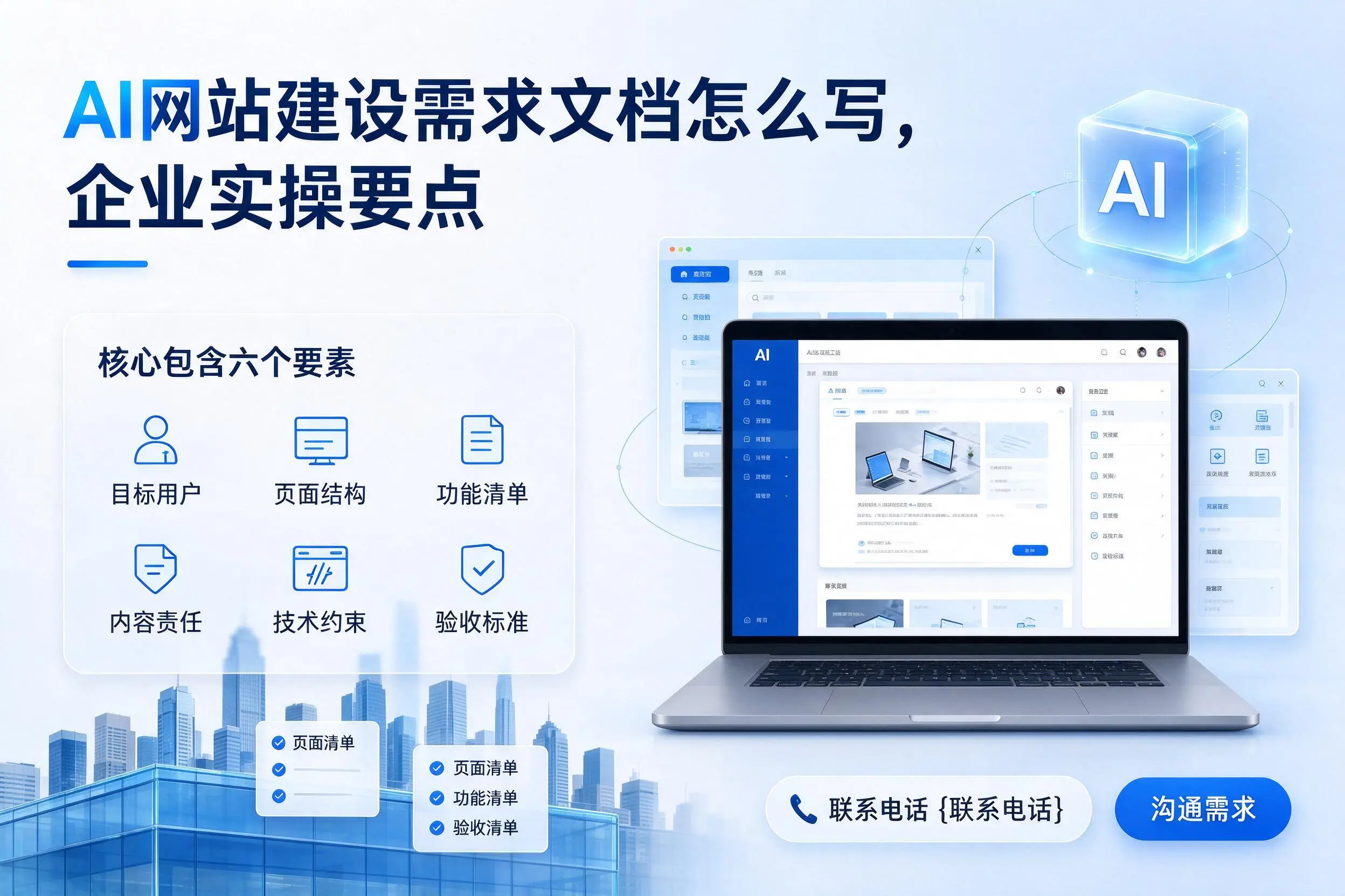 AI网站建设需求文档怎么写,吐鲁番企业实操要点
